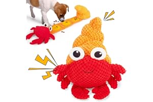 AWOOF Snuffle Toys for Dogs, Squeaky Dog Toys for Small Medium Dogs, Interactive Dog Toys Hermit Crab Shape Puppy Puzzle Toys for Boredom and Stimulating Release Stress Gifts for Dogs