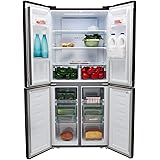 Fridgemaster 378 Litre American Fridge Freezer - Black