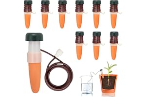 FANGCCC 10 Stück Automatisches Bewässerungssystem für Pflanzen, Selbstbewässerung Tonkegel für Topfpflanzen Balkon & Zimmerpflanzen Urlaubsbewässerung Indoor Outdoor (Orange-10PCS)