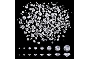 PH PandaHall 1080 st 8 storlekar zirkoniumstenar, 1~6 mm klara lösa CZ stenar grad A fasetterad CZ strass ädelstenar små zirkonium kristall cabochon för ring örhänge armband nagelkonst gör-det-själv