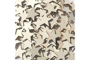 BÜTIC GMBH Holz Sterne - 1-10cm Streudeko Basteln Deko Tischdeko, Größe:Sterne 7cm, Pack mit:10 Stück