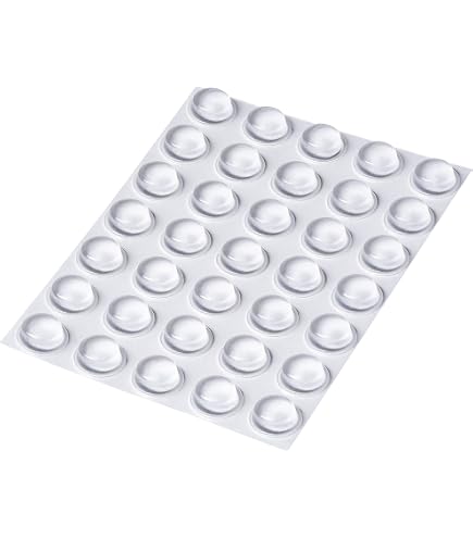 thumbnail interactive-video image 1 of Happy Bananas 16-Pack Clear Self-Adhesive Domed Bumper Stops – Rubber Feet For Doors, Cabinets, Speakers 1 of 4