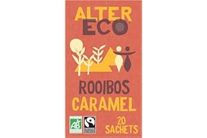 ALTER ECO - Infusion Rooibos Caramel - Infusion Bio & Equitable - Sans Théine - Boîte de 20 Sachets