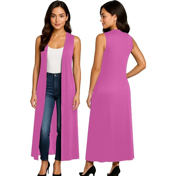 Cardigan Lungo Donna Midi Con Teschio E Tasche – Maglia Aperta Davanti, Nero