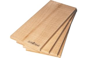 GRILLFÜRST Grill Fürst Bastoncini di assi in cedro 29 x 13 x 1 cm - Tavole di incenso in Legno per Un Gusto Speciale alla griglia - Tavola Legno per Affumicare Carne Pesce Verdura - set di 4
