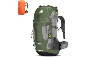 Lixada Backpacking Rucksack Trekkingrucksack 60L Herren Damen Wanderrucksack Wasserdicht Mit Regenabdeckung, Für Bergsteigen, Klettern, Trekking, Sport, Reisen, Camping