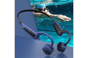 ESSONIO wasserdichte Kopfhörer Schwimmen IPX8 Bone Conduction Headphones mit 16GB mp3 Unterwasser Waterproof Tauchen 12 HSpielzeit für Surfen Duschen Radfahren Reiseausflug，Blau