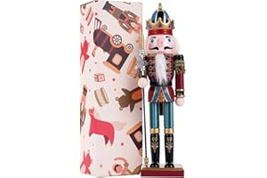 Tpudn Christmas Decorations Nutcracker Soldier Ornaments, 12 Inch Traditional Painted Wooden Nutcracker Doll, Nutcracker Figures Holiday Party Tabletop Christmas Decorations Indoor xmas Gift(Pikeman)