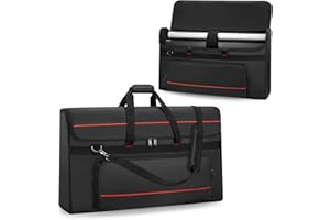 Trunab Monitor Carrying Case 27-32 Inch Padded Travel Bag Hold Up to 2 LCD Screens/TVs, Not Compatible with iMac or All in a Computer, with Accessories Pocket, Shoulder Strap, Patented Design