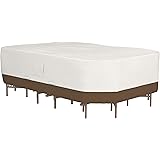 Amazon Basics AmazonBasics Rectangular/Oval Table and Chair Set Outdoor Patio Furniture Cover, Large Furn, Grey