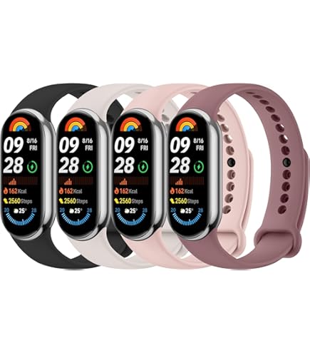 3 Stück Ersatzarmbänder Für Xiaomi Smart Band 9/8 - Dehnbar Nylon Sport Armband