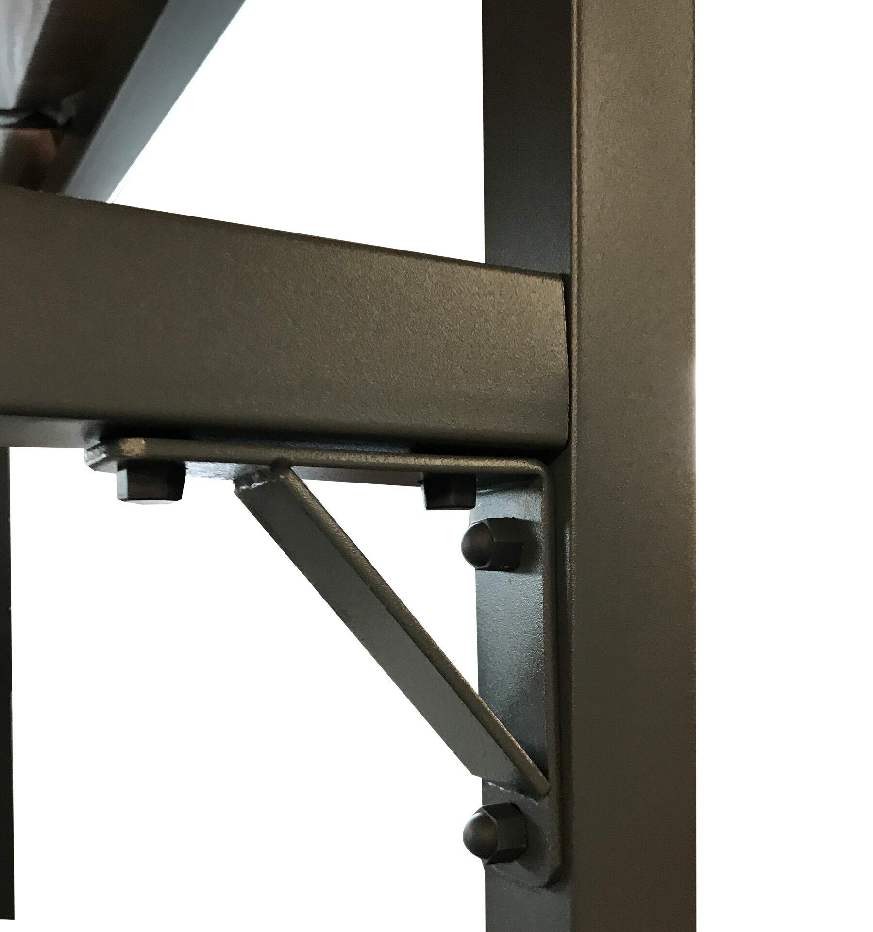 QUICK STAR Metall Kaminholzregal Anthrazit 130 x 70 x 185 cm Garten Kaminholzunterstand 1,6 m³ Stapelhilfe Aussen mit Wetterschutz Schwarz – Bild 7