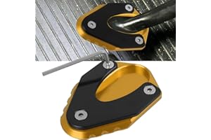 KKZOL Kickstand Extension Pad Replacement For Honda Grom 2013-2024 Side Stand Enlarger Foot Plate Replacement for Honda Monkey 125 Z125 2019-2025 (Yellow)