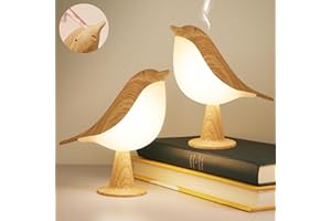 HAOTAO 2Pack Touch Control Table Lamp, Night Light, Bedside Lamps Nightstand Lamps, 3-Way Dimmable Light with Bird Shape, USB Rechargeable, Portable Desk Lamp LED for Baby, Kids, Bedroom, Home, Office etc