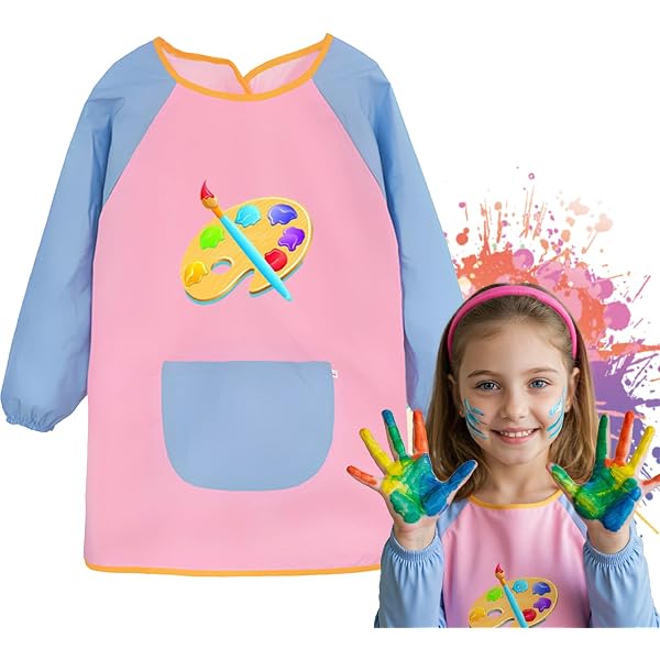 Grembiule Impermeabile Per Bambini 6-12 Anni Con Maniche - Pittura E Cucina