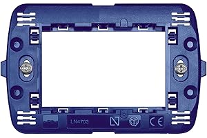 TOT ELECTRIC Supporto per Placche compatibili con Bticino Living International e Light 3 4 7 posti moduli vari colori (3 posti, Supporto)