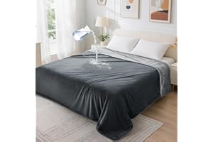 ‎PICK FOR LIFE PICK FOR LIFE wasserdichte Decke Liebesdecke Wendbare Flanell Hundedecke Outdoor Decke Reisedecke für Bett Sofa Autositz Dunkelgrau/Hellgrau, 203x229cm