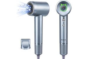 Bopcal Secador de Pelo de Alta Velocidad Iónico – Pantalla áctil Secador de Pelo de Secado Rápido con 110000 UPM, Secador Profesional Silencioso para ascotas, Viaje, Regalo