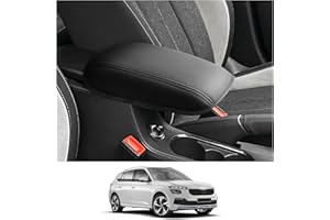 CDEFG Compatibile con Skoda Kamiq 2019-2024 2025 Copertura per Bracciolo Coperchio di Protezione della Scatola Console Centrale Guscio bracciolo della Antigraffio Kamiq 2025 Accessori (Nero)