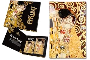 Carmani - Decorative Rectangle Glass Plate for Snack, Party Food, Nuts, Serving Plate Printed with 'The Kiss' Painting by Gustav Klimt 15x23cm