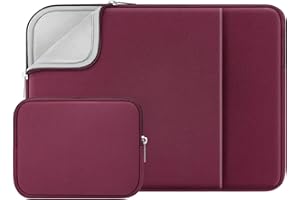 RAINYEAR MAKE LIFE EASIER RAINYEAR 15,6 pollici Laptop Sleeve Custodia morbida Borsa con fodera soffice con tasca frontale e custodia per accessori, compatibile con 15,6 pollici Notebook Computer Chromebook, Rosso