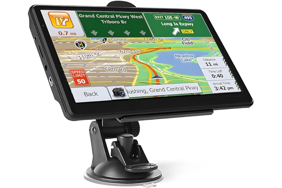 Sat Nav for Cars and Trucks UK 2025, 7 Inch HD Touchscreen Truck SatNav with Free Lifetime Maps Update, Offline GPS Navigation for HGV, Lorry, Van, 3D/2D Navigation, Multi-Language Support