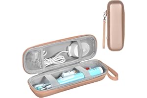 TUNYINSH Elektrische Zahnbürste Reiseetui für Oral B/Oral-B Pro/Phlips Sonicare Electric Toothbrush, Tragbare Hartschalen eise-etui für oral b aufsteckbürsten und Zubehör (Roségold)