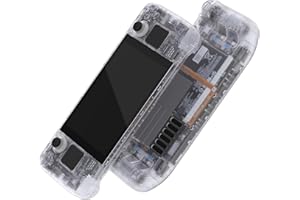 eXtremeRate Carcasa Transparente Compatible con Steam Deck LCD Accesorios Placa de Repuesto Cubierta Funda Case con Botones para Steam Deck Consola NO Incluida(Claro)