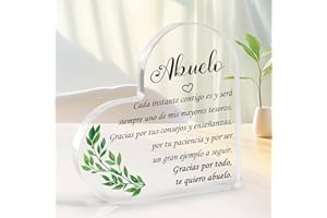 KARYLLENA Regalo Abuelo Regalo Dia del Padre Y Abuelo Acrílica para Abuelo Regalos para Abuelos Regalo Padre Cumpleaños Regalos para Padres Regalo para Padres Regalos 50 Cumpleaños Mujer Regalo Jubilacion
