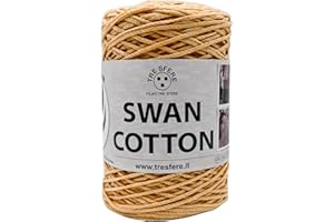 filati italiani Swan Cotton 250g (250m) per Borse a Uncinetto (Miele - 2508)