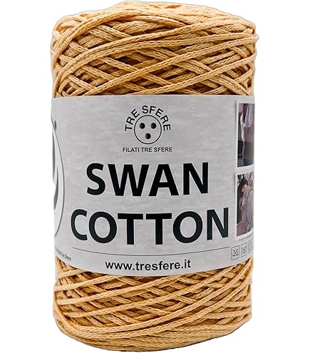 Cordino Swan Cotton XXL Riciclato - Per Uncinetto 4/5 - 250g 65m - Ideale Per Borse E Cestini