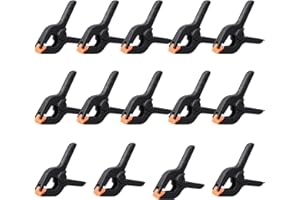 JUIBAO 14-Piece Nylon Spring Clamps, Plastic Heavy Duty Grip Clips Set-14pcs 2 inch Clamps