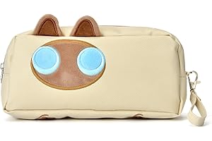 LANXIVI Hongdian Trousse à crayons de grande capacité - Couleur marron clair - Motif chat 3D - Pour bureau, collège, école, papeterie