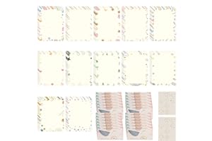 ATPWONZ 48 Sheets Letter Paper and 24 Envelopes Sets ，A4 Letter Writing Sets, Letter Writing Paper and Envelopes for Letters Invitation Gifts, Clear Heart…