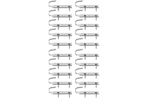 Crochet + 2 Vis | pour Fixation bâche Couverture Piscine Hors Sol Bois| INOX | Lot de 20 pièces - POOLCO