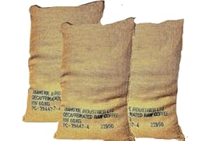 BLENDNATURE Sacos de Yute Grande de Café Reciclados – Pack de 3 unidades de 70X100 60Kg – Ideal para Jardinería y Manualidades - Arpillera Natural Ecológica – Respetuosos con el Medio Ambiente.