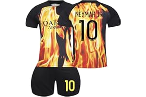 PANGKII PSG Football Kit for Kids Tracksuit PSG Kit Paris PSG Kit for Boy Adult Home Jersey PSG Away Kit Jersey Tracksuit No.7/10/30 Training Shirts Shorts