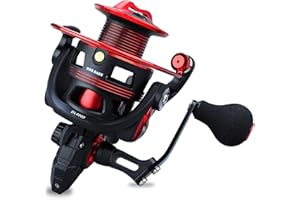 ONE BASS Sougayilang Moulinet de pêche léger ultra souple en aluminium et fibre de carbone pour l'eau salée ou l'eau douce 17,9 kg 12+1 BB