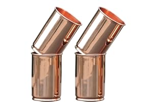 ANCIENTIMPEX Set di 4 bicchieri in rame puro (99,74%) | Tazza in rame per servire acqua | per benefici ayurvedici per la salute (11,8 once fluide USA)