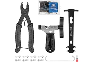 flintronic Zestaw narzędzi do łańcucha rowerowego, 4 w 1, zestaw narzędzi do łańcucha rowerowego, rozdzielacz łańcucha rowerowego, wskaźnik zużycia łańcucha, szczypce do łańcucha rowerowego, 4 pary