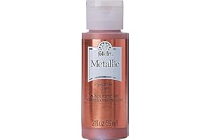 FOLKART Folk Art Metallic Acrylic Paint in Assorted Colors (2 oz), 6102, 2 Ounce copper