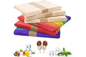 KOIROI Holzstäbchen, 300 Stück Eisstiele Holz, Holzstäbchen zum Basteln, Holzmundspatel, Holzspachtel zum Basteln, Eisstäbchen Holzstäbchen für Haarentfernung, DIY Eis Am Stiel und Bastelarbeiten