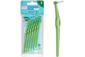 ‎TEPE TEPE Angle Interdentalbürsten Grün (ISO Größe 5: 0,8 mm) / Kontrollierte Reinigung der Zahnzwischenräume auch an schwer zugänglichen Stellen / 1 x 6 Angle Interdentalbürsten