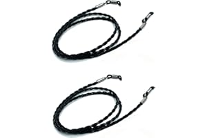 GERNEO® - Mailand – geflochtenes Leder Brillenband - Unisex PU Brillenkordel für Sonnenbrillen & Lesebrillen – Halterungen anthrazitgrau