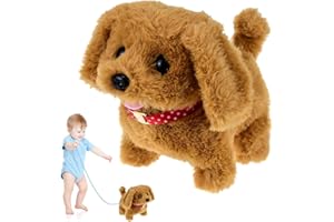 ZBATHTOY Toy Dogs for 1-6 Year Old Boys Girls Walking Dog Toys for Kid Age 2 3 4 5 Electronic Interactive Walking Barking Dog Toys Gifts for 1-3 Year Old Boys Girls Birthday Gift Present 2 3 4 5 Years Old