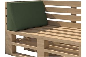 ‎CHILLY PILLEY chilly pilley Palettenkissen Gartenkissen Wasserdicht Palettenauflage Palettenpolster Indoor Outdoor Waschbar Abnehmbar Sitzkissen Rückenkissen (Seitenkissen 60x40x10/20, Dunkelgrün)