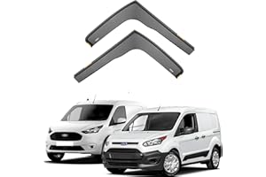 ISPEED Wind Deflectors for FORD TRANSIT/TOURNEO CONNECT MK2 2013-2023 2pc Set | Keep Your Car Ventilated In Rain & Wind, Reduce Wind Turbulence, Easy Installation, Tinted, In-Channel Deflectors
