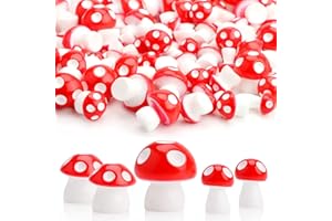 Gukasxi 100 Pezzi Mini Fungo In Resina, Micro Paesaggio Di Funghi, Funghi In Miniatura Del Paesaggio Del Giardino, Usati Per Piantare E Decorare, Accessori in Miniatura per Giardino