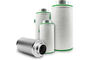 LABT Filtro de carbón Activo en Diferentes tamaños, Brida tamaños de 100 hasta 315 mm, para Aire Ventas de 180 m³/h, hasta 1340 M³/h | Grow olores Canalizado Filtro AKF Filtro de carbón Activo