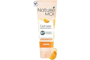 Naturé Moi – Lait corps réparateur à l'extrait de miel bio du Limousin et huile d'avocat – Nourrit et hydrate la peau – Pour peaux extra sèches – 250ml